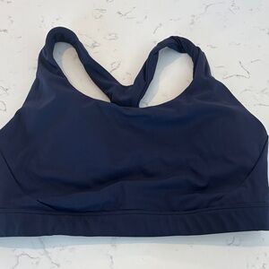 Size L Athleta Navy Racerback Sports Bra